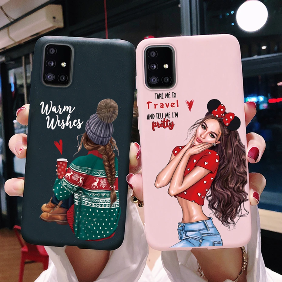 Per Samsung Galaxy A51 A71 Custodia Morbida In Silicone Da Viaggio Custodie Per Telefono Da Ragazza Per Samsung A 51 A515F Galaxy A71 A715F Cover Fund