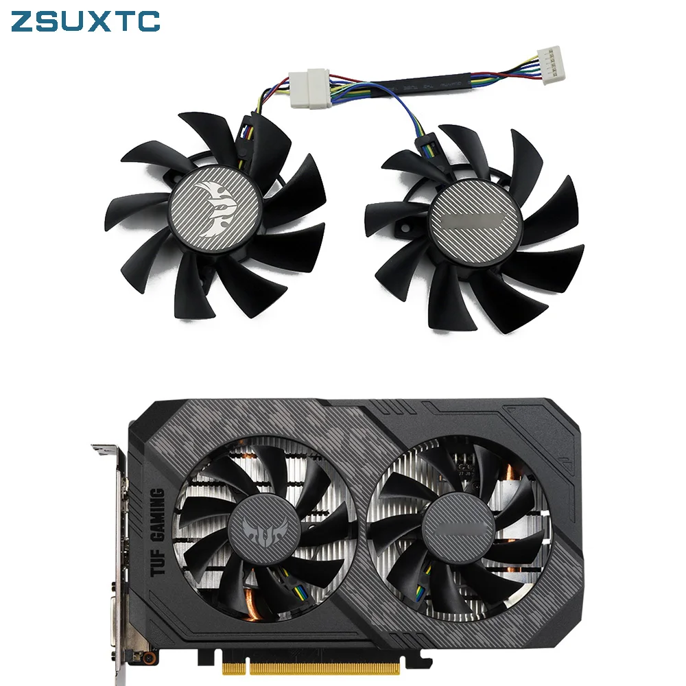 Ventilador de Refrigeração da Placa Gráfica Asus Rtx 2060 Gtx 1660 1660ti Tuf Gaming oc Substituir T128015bu 75 mm Fd8015u12d 6pin