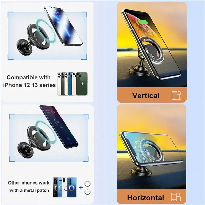 S1484173fda494b69a51c080bec1be2afQ Magnetic Car Phone Holder Stand Magnet Car Mount Support GPS Mobile Bracket in Car for Magsafe iPhone 15, 14, 13, 12, Samsung, Xiaomi Mallzona