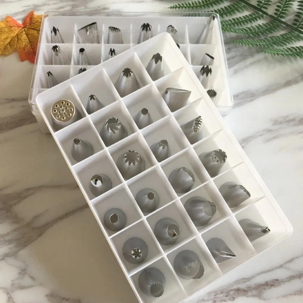 Description Picture 5 of item24PCS Steel Cake Decorating Nozzles Set DIY Baking Tool Icing Piping Tip Multi Style Creative Flower Frosting Nozzles