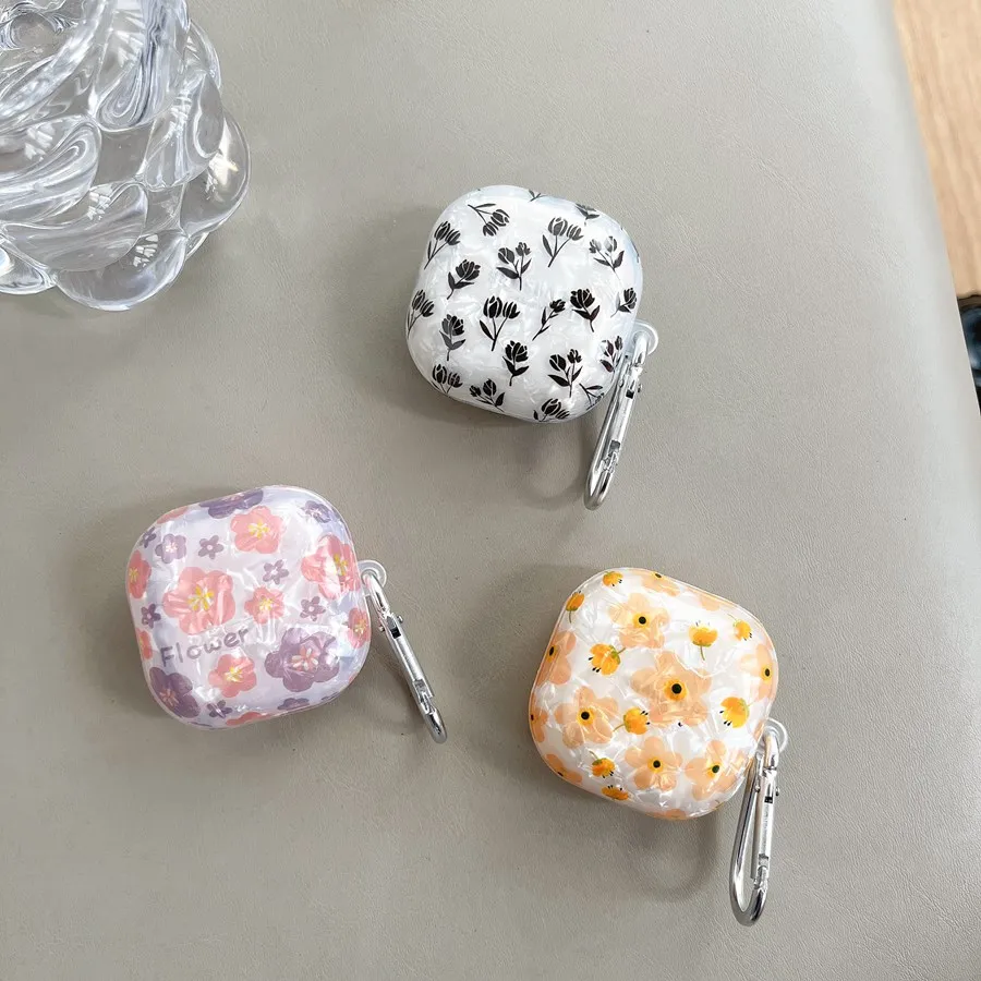 Per Galaxy Buds Live Case Luxury Flower Shell Per Samsung Galaxy Buds 2 Pro/ Buds Pro Case Custodia Per Cuffie In Silicone