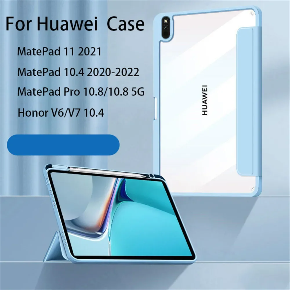 

Чехол для Huawei MatePad 11 2021 дюйма с держателем для карандашей, чехол для 10,95 Huawei MatePad Pro 2020 Honor V6/V7 10,8 10,4