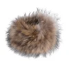 BOONJOVIA Women's Winter Headband Genuine Raccoon Fur Knitted Neck Warmer Furry Fur Infinity Hairband Elastic Neck Warmer
