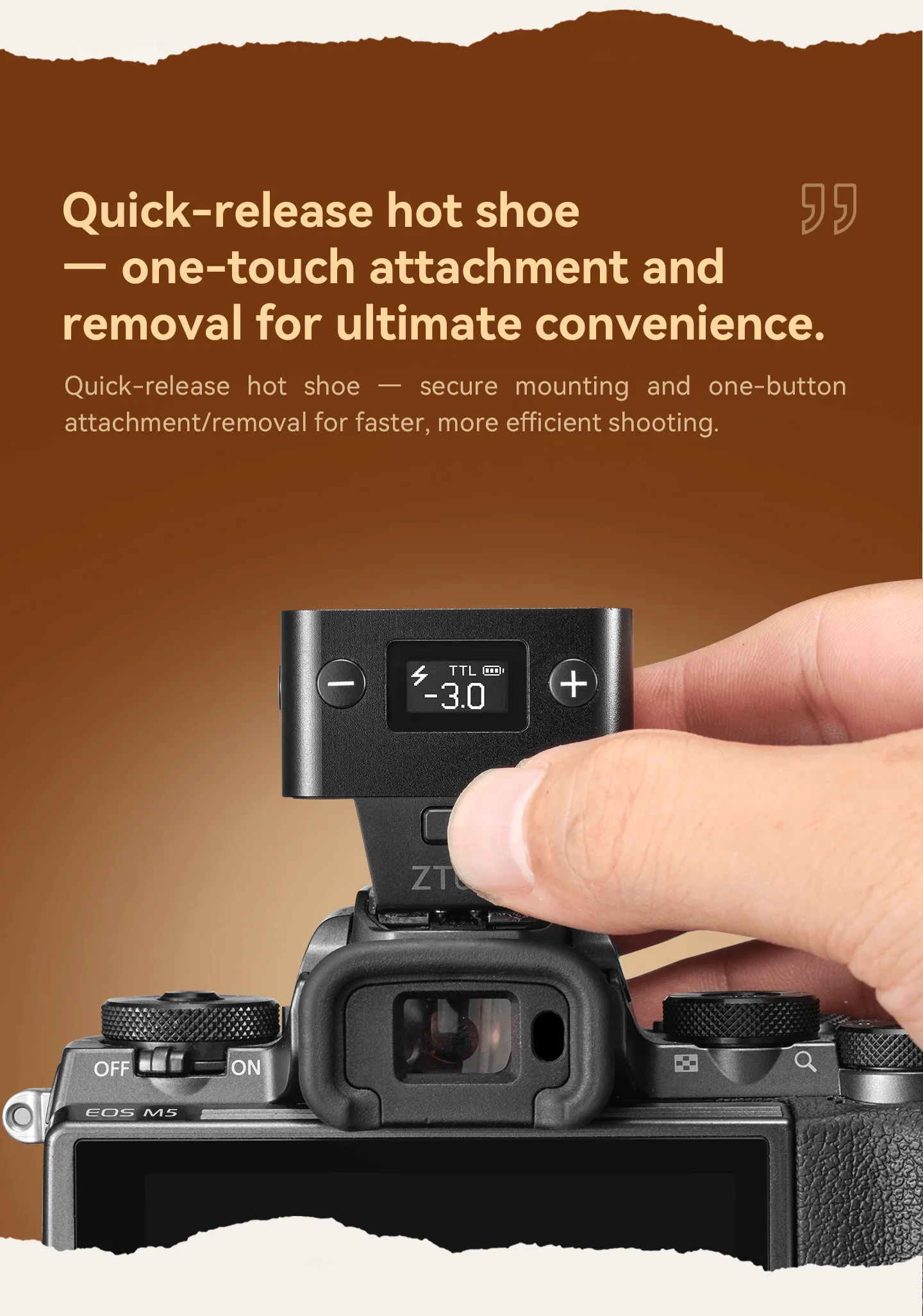 ZENIKO ZT08 Mini TTL Camera Flash Light Speedlite for Canon Nikon