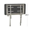 ADA Bariatric Folding Wall Mount Shower Bench 1000lb Capacity Matte Black Phenolic Seat 5