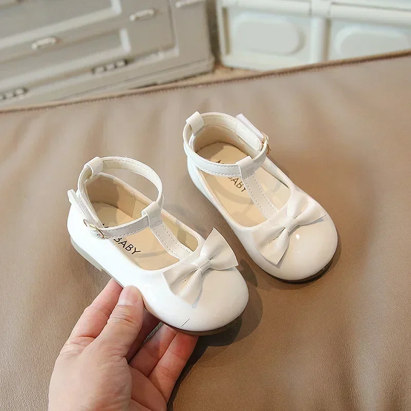 Girl Leather Shoes Spring New Korean Princess Shoe Fashion Simple Baby Shoes Soft Sole Baby Walking Shoe Kids Shoe Zapatos Niña 3