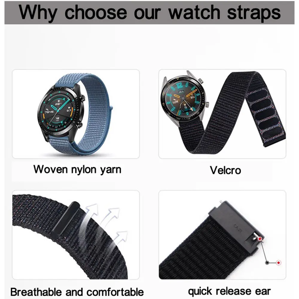 Nylon Loop Strap For Xiaomi Mi Watch Color Band mi watch Color 2 Wrist Sport Bracelet for haylou ls02 Correa Mi Watch S1 Active