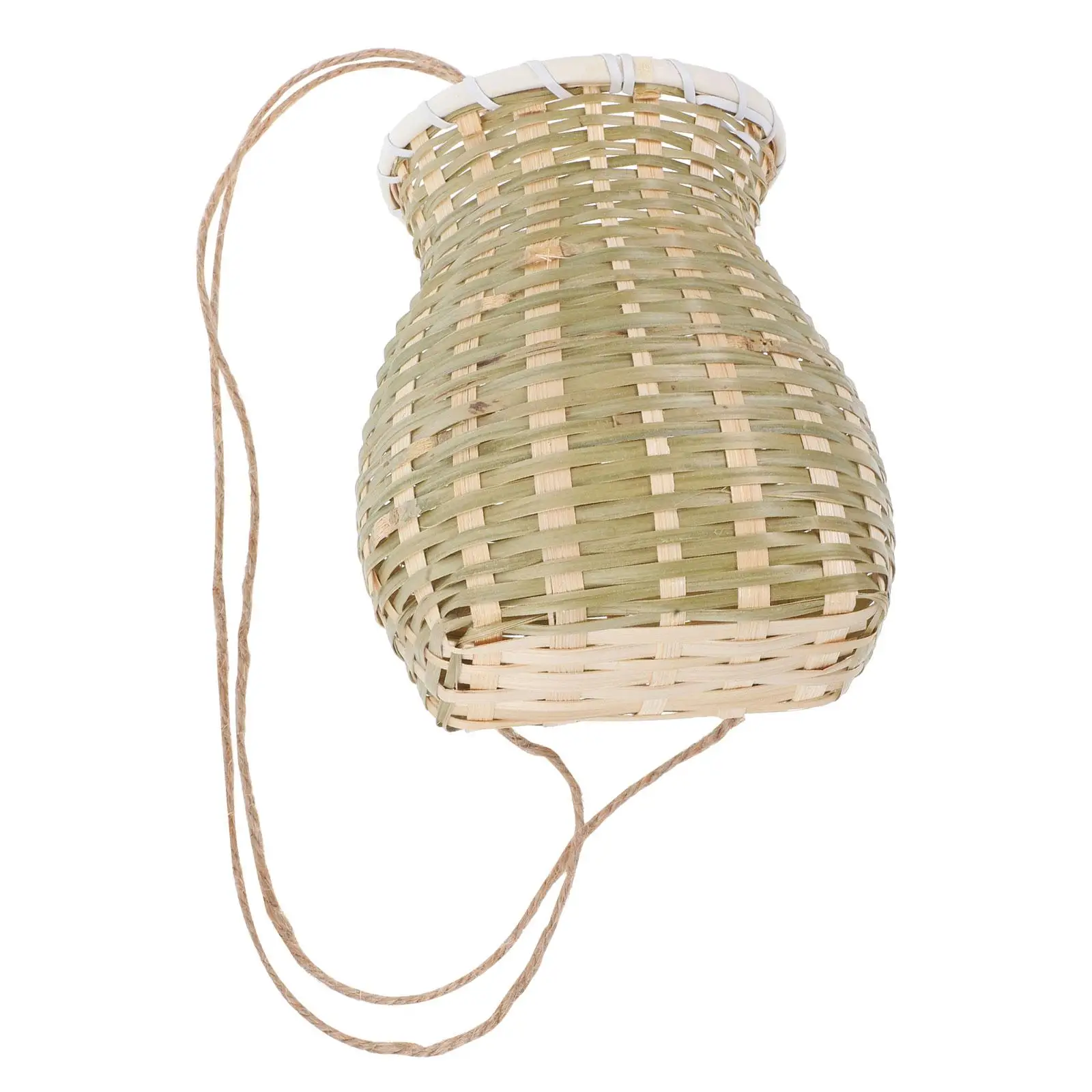 Bamboo Basket Snack Picnic Wicker Baskets Large Mini Manual Handmade Backpack Rattan 6