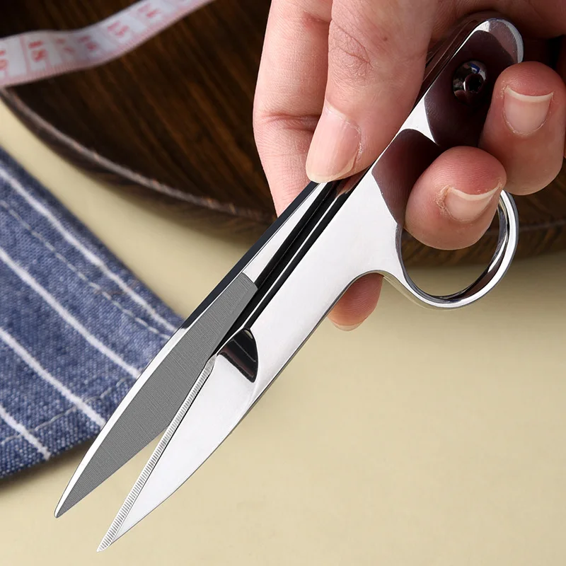 Stainless steel sewing scissors, colorful cross stitch clothing, all steel U-shaped thread head scissors