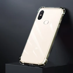 Premium Transparent Soft Silicone Phone Case with Airbag Shockproof Protection for Xiaomi 8 Lite (Clear)