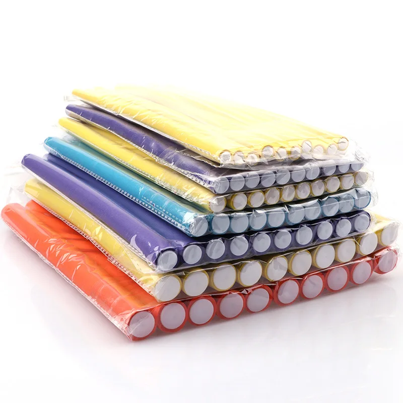 

10Pcs/Set Flexible Cylinder Foam Hair Curling Tools 8/10/12/14/18/20mm Size Portable Hair Curler Foam Roller DIY Hair Styling