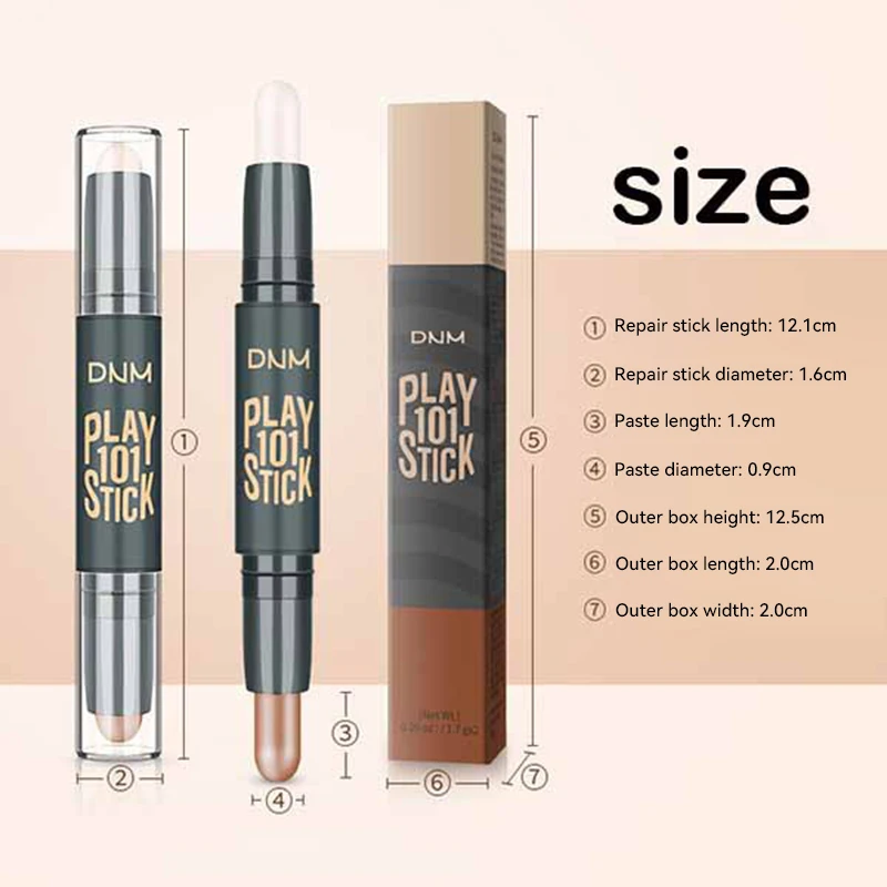 Double-end Concealer Stick Face Makeup Creamy Foundation Pencil Women Cosmetics Facial Make up Highlighter &amp Contour Pen