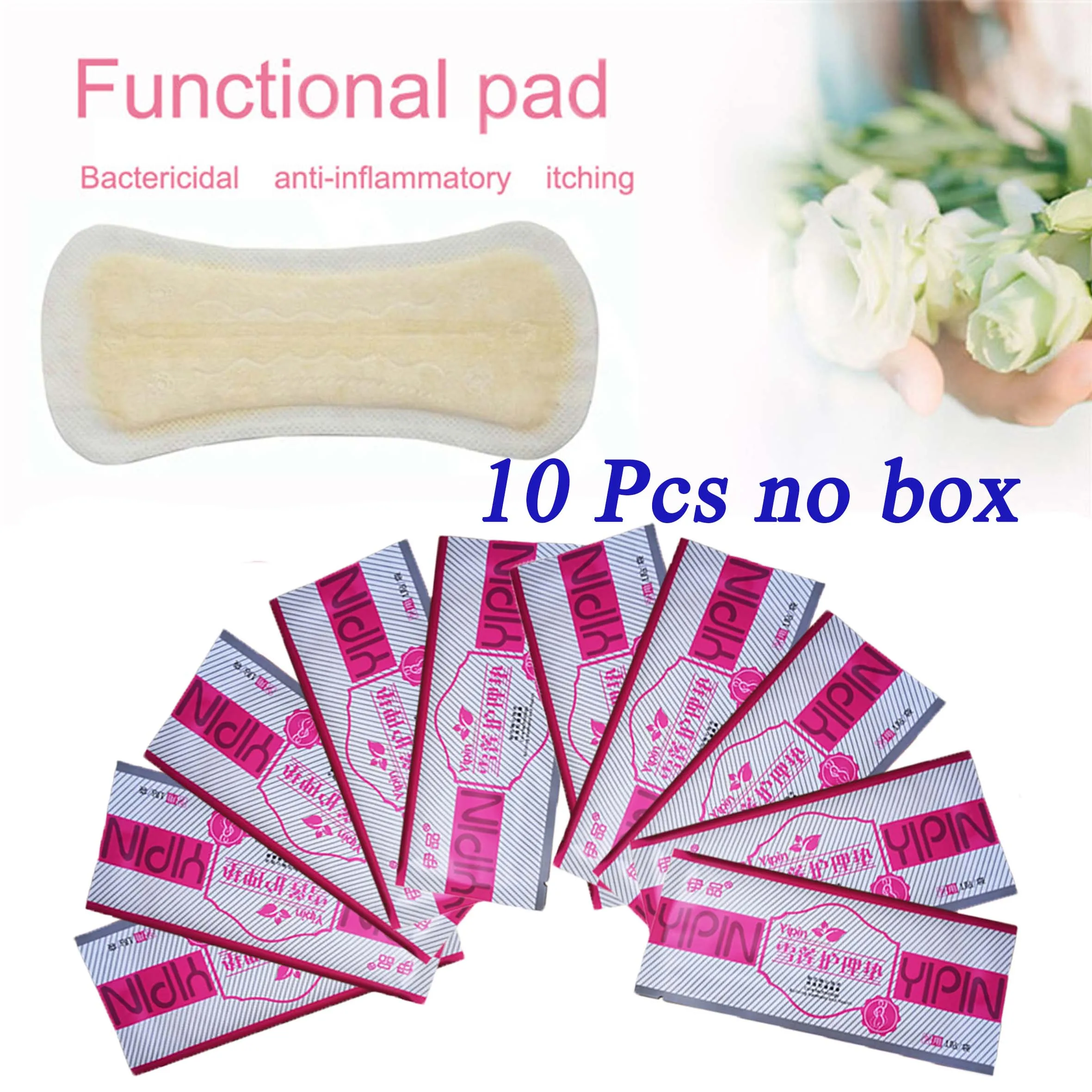 10 Pcs Women Healthy Medicated Anion Gynecological Pads Female