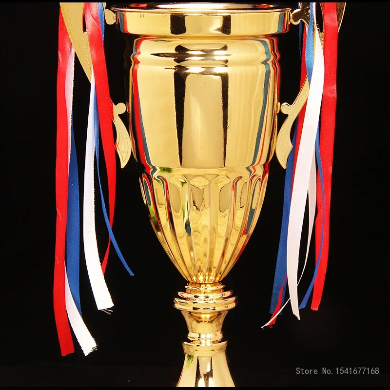 Customized Sports Champions Metal Trophy Contest Commercial Covered Souvenir Cup Big Universal Trophy Home Decoration Awards 1Pc