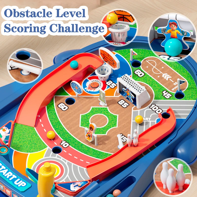 ABS Pinball Machine Tabletop Game for Kids and Family