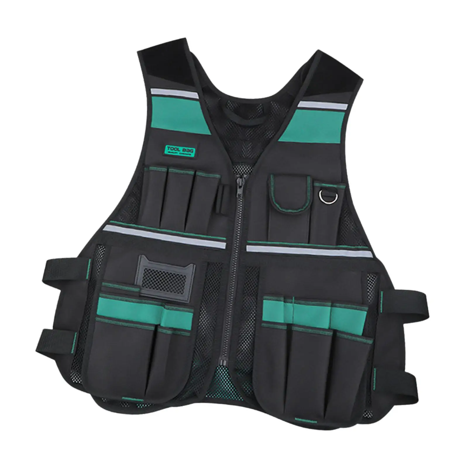 Electrician Tool Vest Waterproof Fittings Vest Style Tool Bag for Technician Workshops Carpentry Construction Woodworking