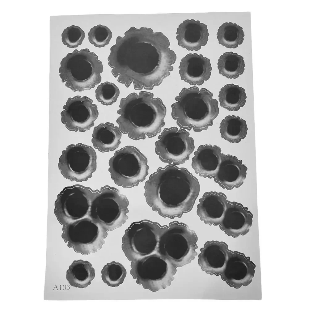Car Stickers Simulated 3D Bullet Hole DIY Car War Styling Accessories Motorcycle Scratch Car Stickers And Decals