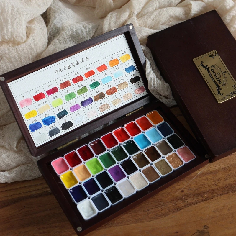 Pearlescent Solid Watercolor Pigment Set for Nail Painting and Art