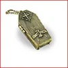 New Steam Punk Retro Gothic Coffin Necklace Bat Cross Coin Necklaces Can Be Opened Fashion Sweater Chain Men Jewelry 3