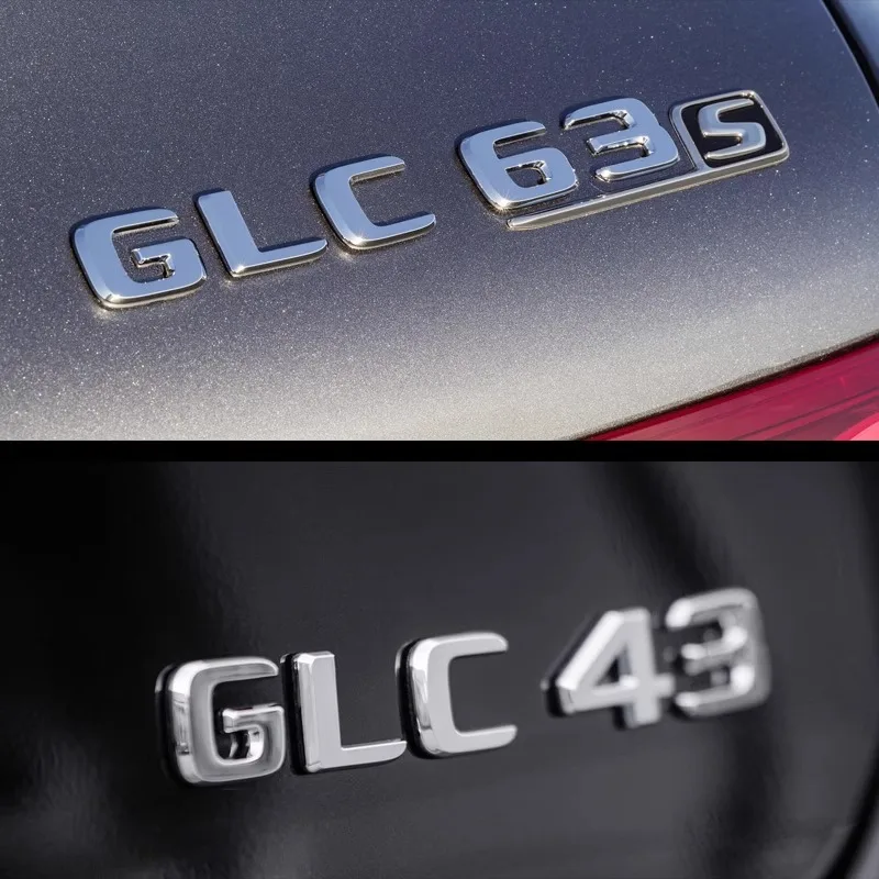 Für Mercedes Benz Silber Schwarz X253 C253 GLC43 GLC63 GLC63s GLC 63 S AMG Emblem V8 BITURBO 4 MATIC 4 MATIC + Embleme Abzeichen – Detail 3
