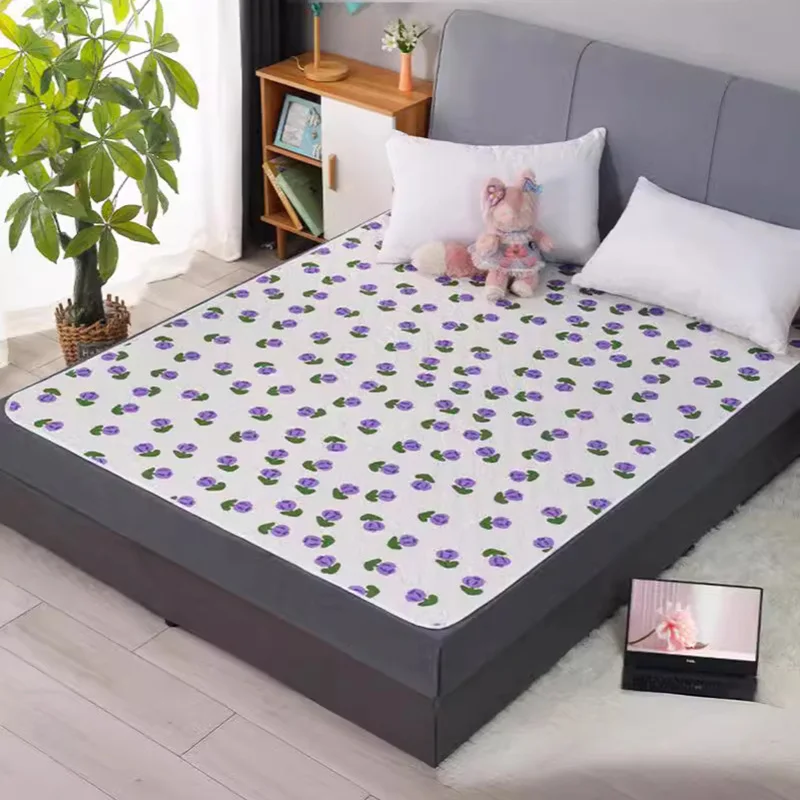 Baby Cartoon Waterproof Bed Protector Washable Pads Cotton Diaper Changing Mat Covers Dinosaur Plaid Diapering Toilet Training