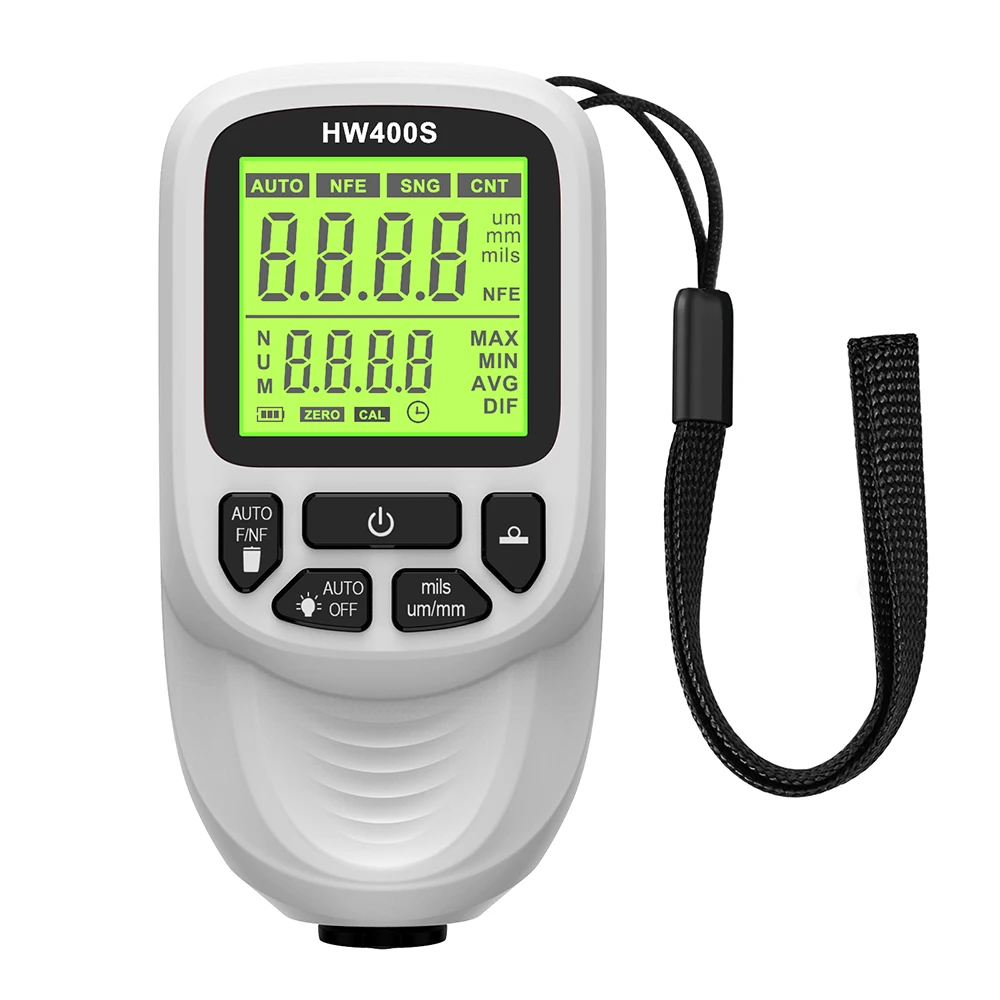 HW-400S/HW-300PRO Coating Thickness Gauge 0.1micron/0-2000 Car Paint Film Thickness Tester Measuring DFT Measuring Meter paint coating meter paint thickness gauge thickness gauge
