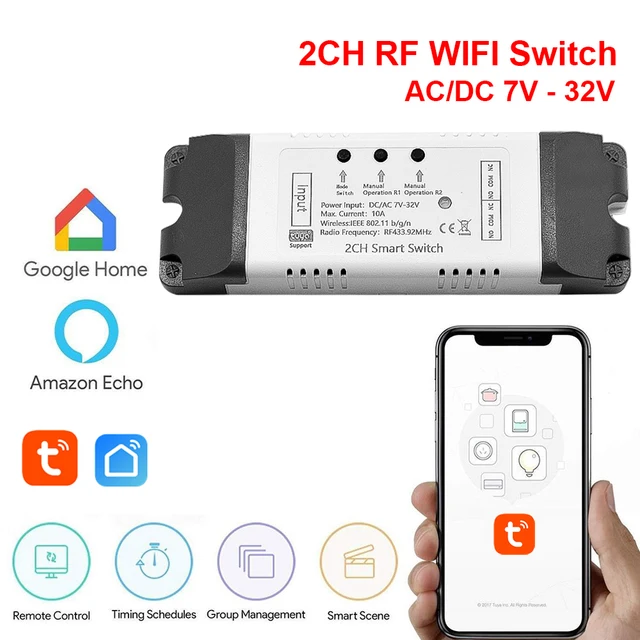 Tuya Smart Wifi Switch Module 12V 24V 220V RF 433 Remote Control Appliance Control Module 4CH Relay Work With Alexa Google Home 5