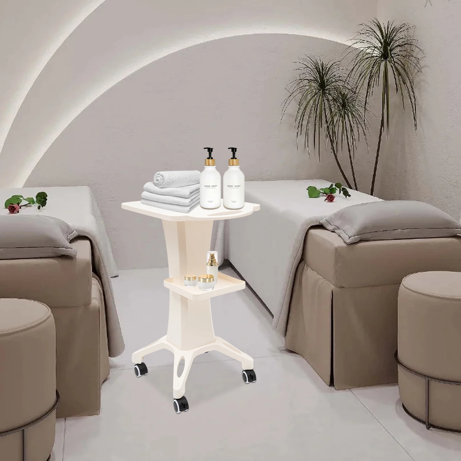 Salon Trolley Stand Rolling Cart Beauty Wheel Holder Spa Cart for salon
