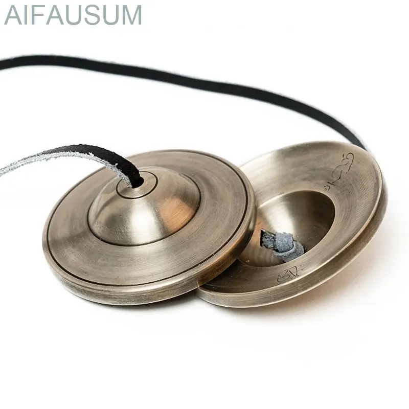 5cm 8.5cm Nepal handmade Hit cymbals bronze Handbells Buddhist supplies collision bell