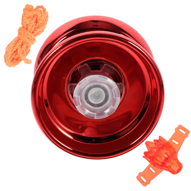 1 Set Alloy Professional Unresponsive Yo Yo Balls For Sturdy Metal String Plaything Finger Skill Toy Gift Red Yoyo Ball Yo Yos 3