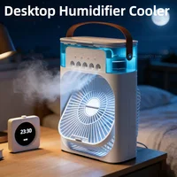 Ventilateur 3-en-1 : Climatiseur, Mini Refroidisseur d'Air Domestique, Lumière Nocturne LED, Humidificateur Portable, Ventilateur de Régulation d'Air pour Bureau et Maison 1