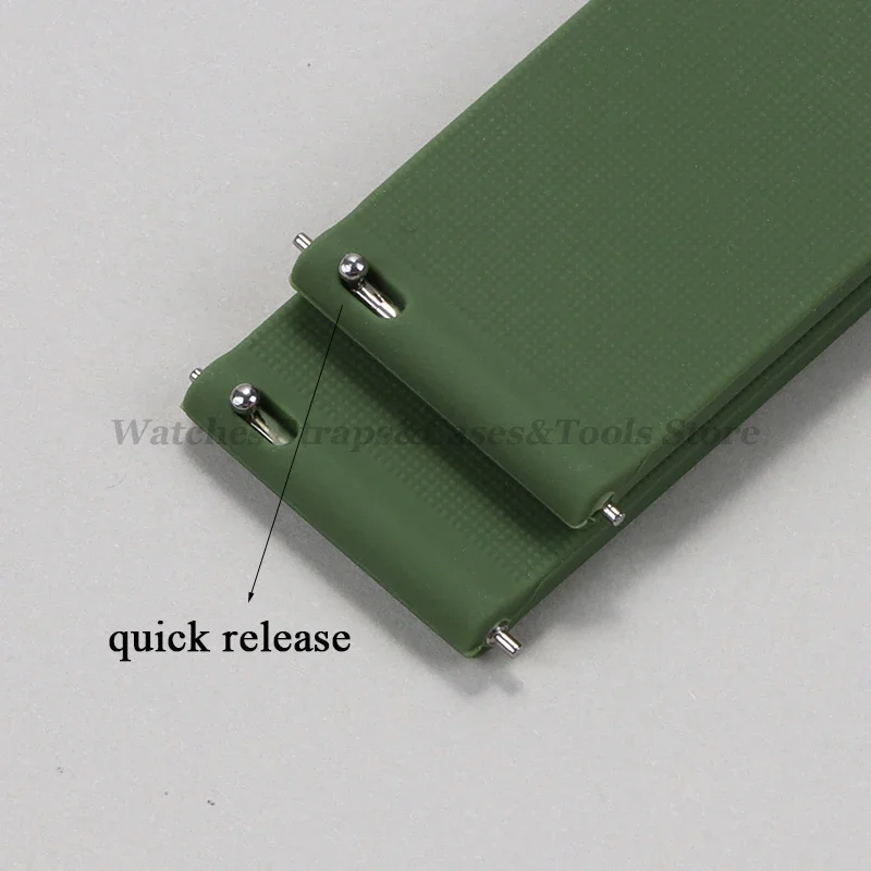 Versatile Soft Silicone Watch Band with Quick Release