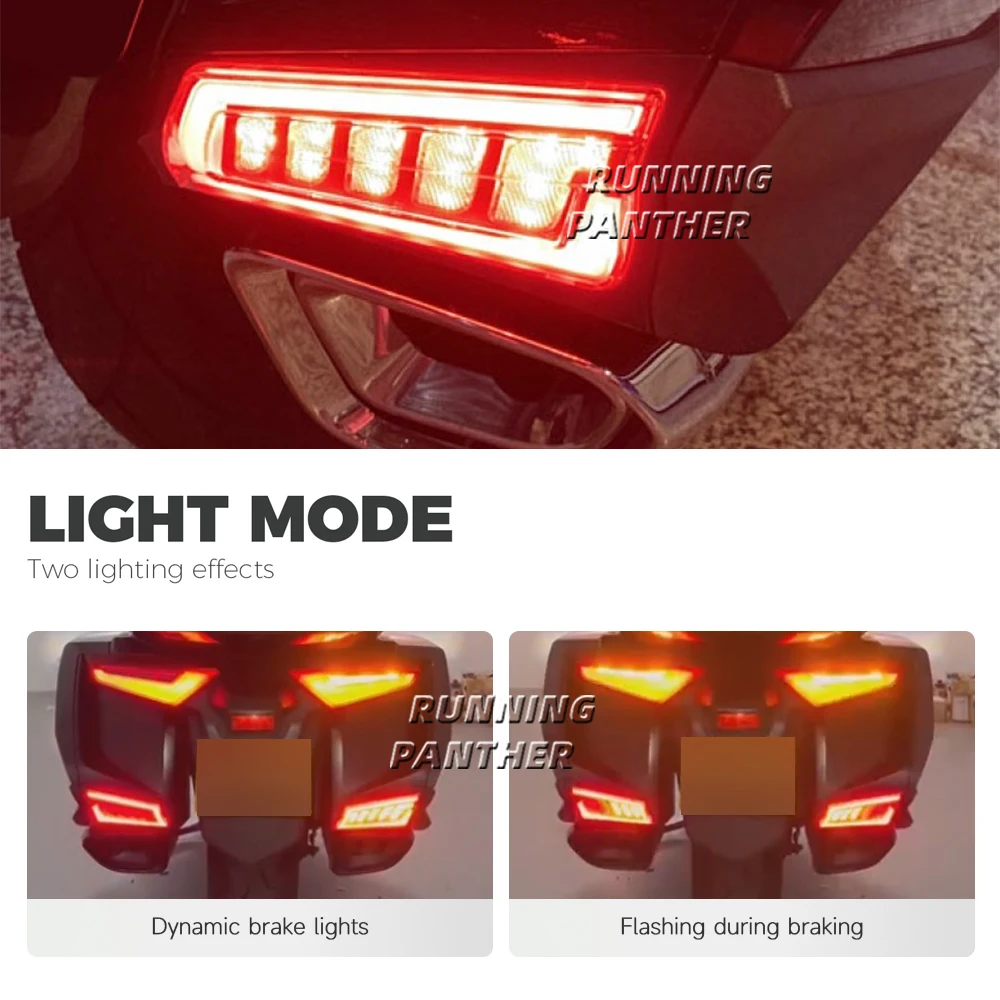 Motorcycle Rear Saddlebag Saddle Bag Turn Signal LED Lights Lamp For Honda Goldwing Gold Wing GL1800 Tour motorcycle led lights