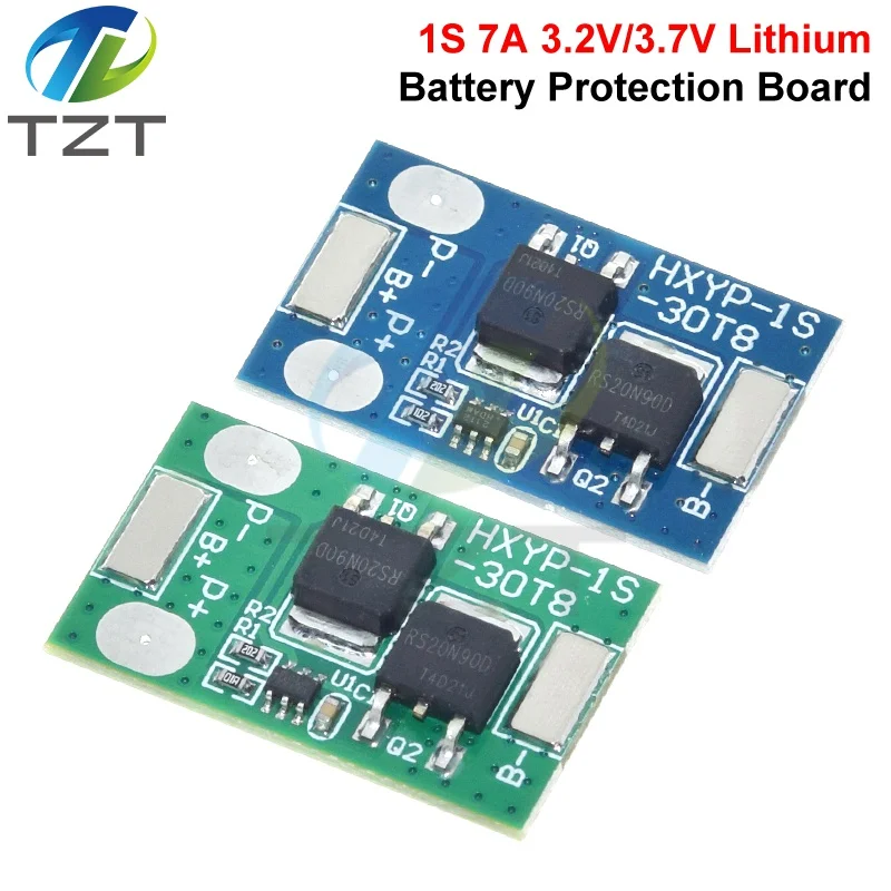 DIYTZT Lifepo4 Batterie BMS 1S 3,2V 7A Ladeplatine mit Kurzschluss-Schutz PCM Selbstwiederherstellung mit Temperaturschutz