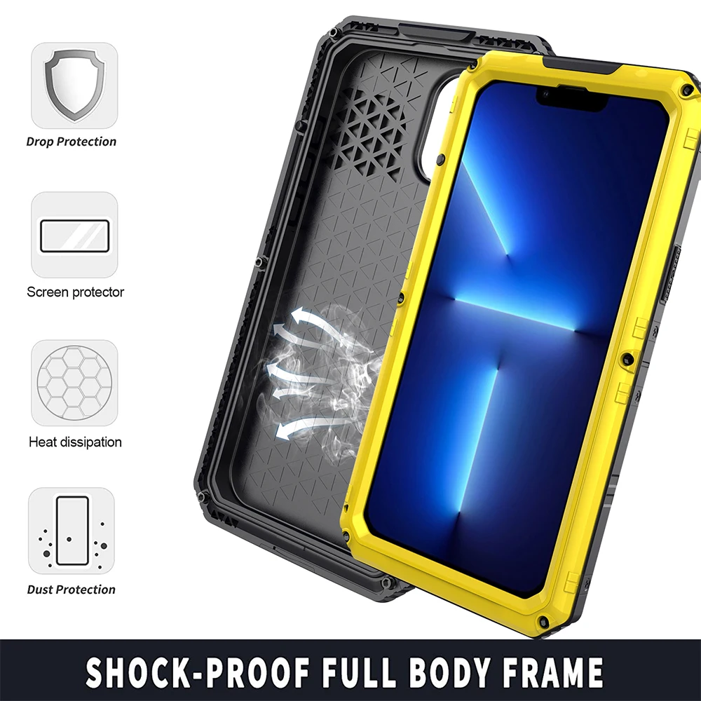 iPhone XS Max Metal Case, Heavy Duty Military Grade Armor Cover [shock –  punkcase