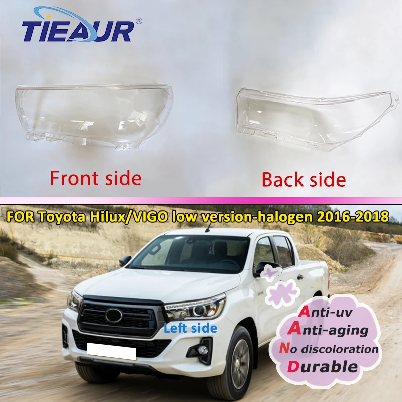 

Auto Shell Headlamp Lampshade Transparent Head Light Lamp Cover For HILUX 2016 2017 2018 2019 2020 Front Headlight Lens Cover