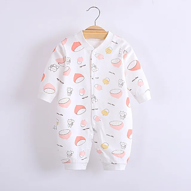 Cotton Baby Jumpsuit Baby Long Sleeve Toddler Romper Clothes Newborn Cute Romper Baby Home Clothes Baby Girl Winter Clothes 2