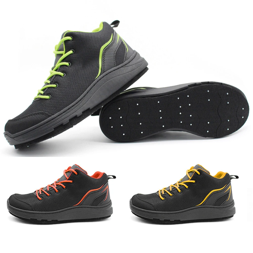 Fly Fishing Aqua Shoes Lightweight Fish Waders Mesh Fabric Boots Felt-soled Steel Nails Wear-resistant Outdoor Reef Non-slip fly fishing waders fly fishing shoes