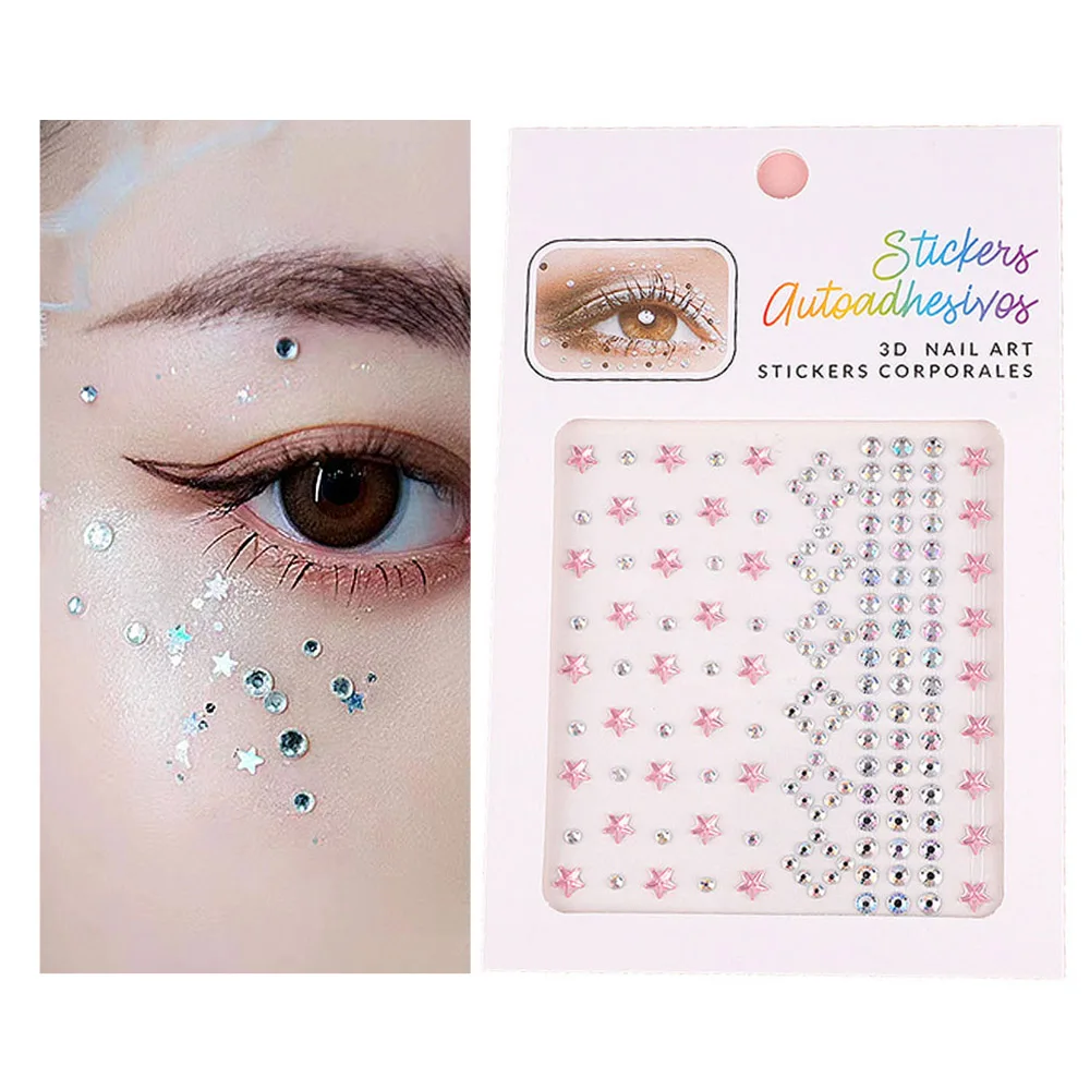 

1PC Acrylic Diamond Sticker Self Adhesive Rhinestone Stickers Eye Makeup Decoration For Nails Make-Up For Women Makeup Products