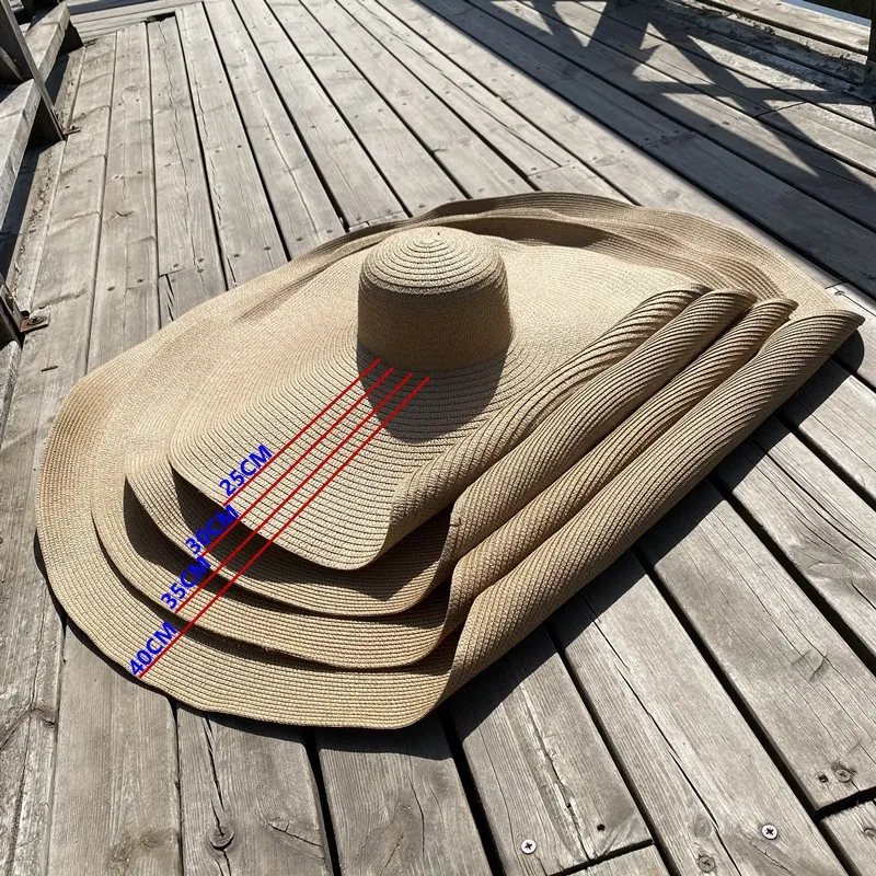 Dropship Sun Visors For Women Wide Brim Straw Hat, UV Protection Foldable Sun  Hat Women Beach Hat to Sell Online at a Lower Price