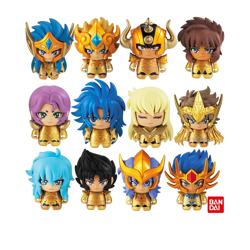 12 Types Bandai Gashapon Toy Q Version Saint Seiya Gold