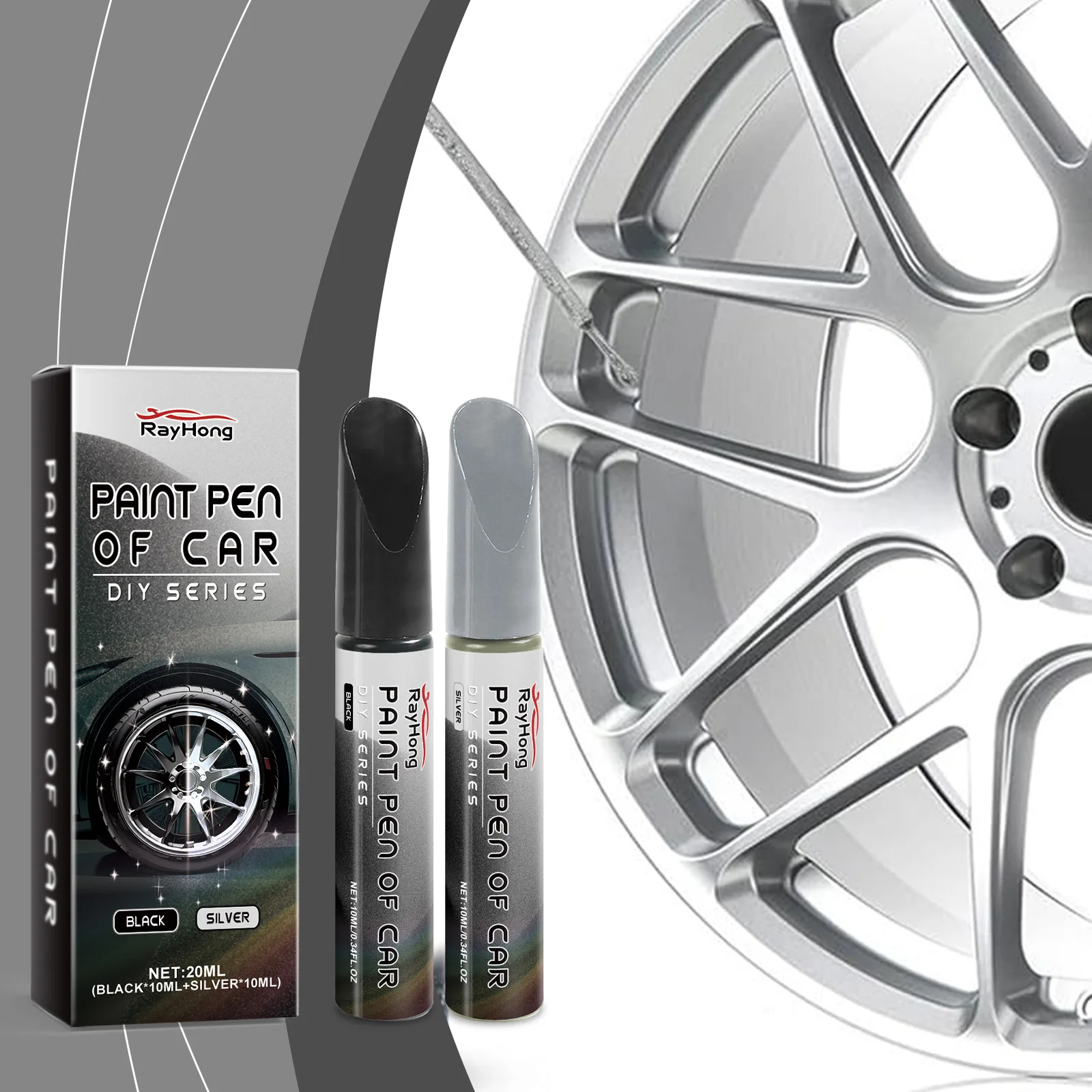 Car Wheel Hub Scratch Repair Pen Wheel Coating Agent Effectively Pprotect The Surface of Metal, Aluminum, and Steel Rims