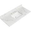 Bathroom Vanity Top with Undermount Rectangular Middle Sink and 4" Height Backsplash, Pre-Drilled 8 Inch Faucet Hole 2