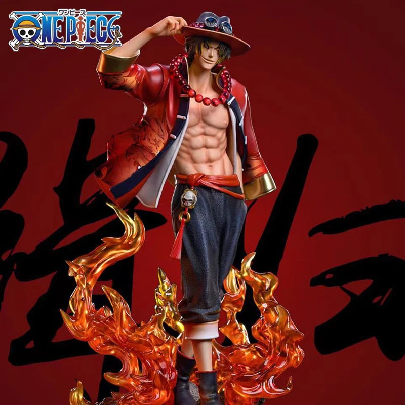 

Anime One Piece Ace Figurines Large Portgas D Ace Return To The Sea Gk Figures Anime Collection Pvc Model Statue Doll Toys Gift