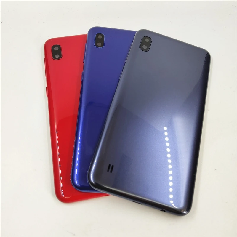 Back Battery Cover For Samsung Galaxy A10 A105 A105F Battery Cover Housing Door Rear Case With Side Buttons 1pair samsung phone case phone back cover glass battery cover glass phone back cover