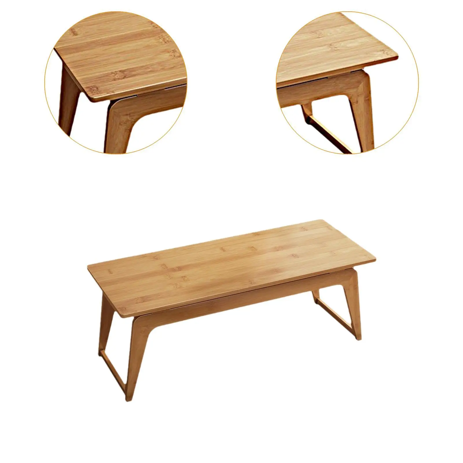 Small Coffee Table Low Table Folding Modern Easy Assembly Rectanglar Side Table End Table for Living Room Floor Small Space