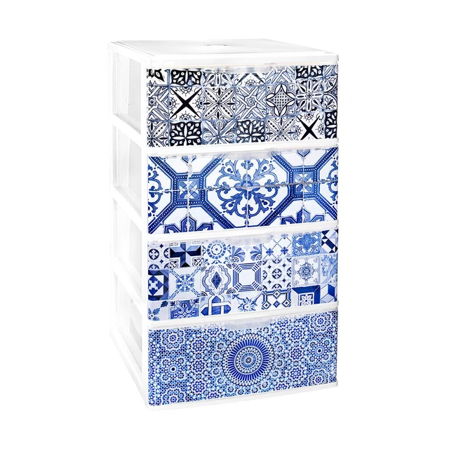 Tradineur - Cajonera támesis de plástico blanco, 3 cajones transparentes,  58,5 x 28,5 x 39 cm, torre de almacenaje y organizaci - AliExpress