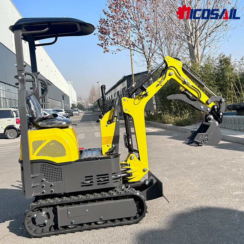Kompakter OKW08 Mini-Bagger mit 2450mm Grabweite für Bauprojekte in engen Räumen