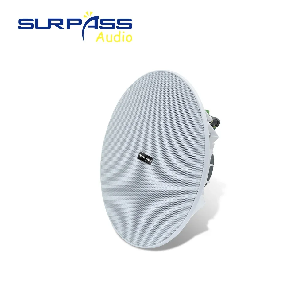 Home Sound System 8 Inch Bluetooth Framless Active 20W Ceiling Speaker Built-in Class D Amplifier ABS Material for Apartments 4