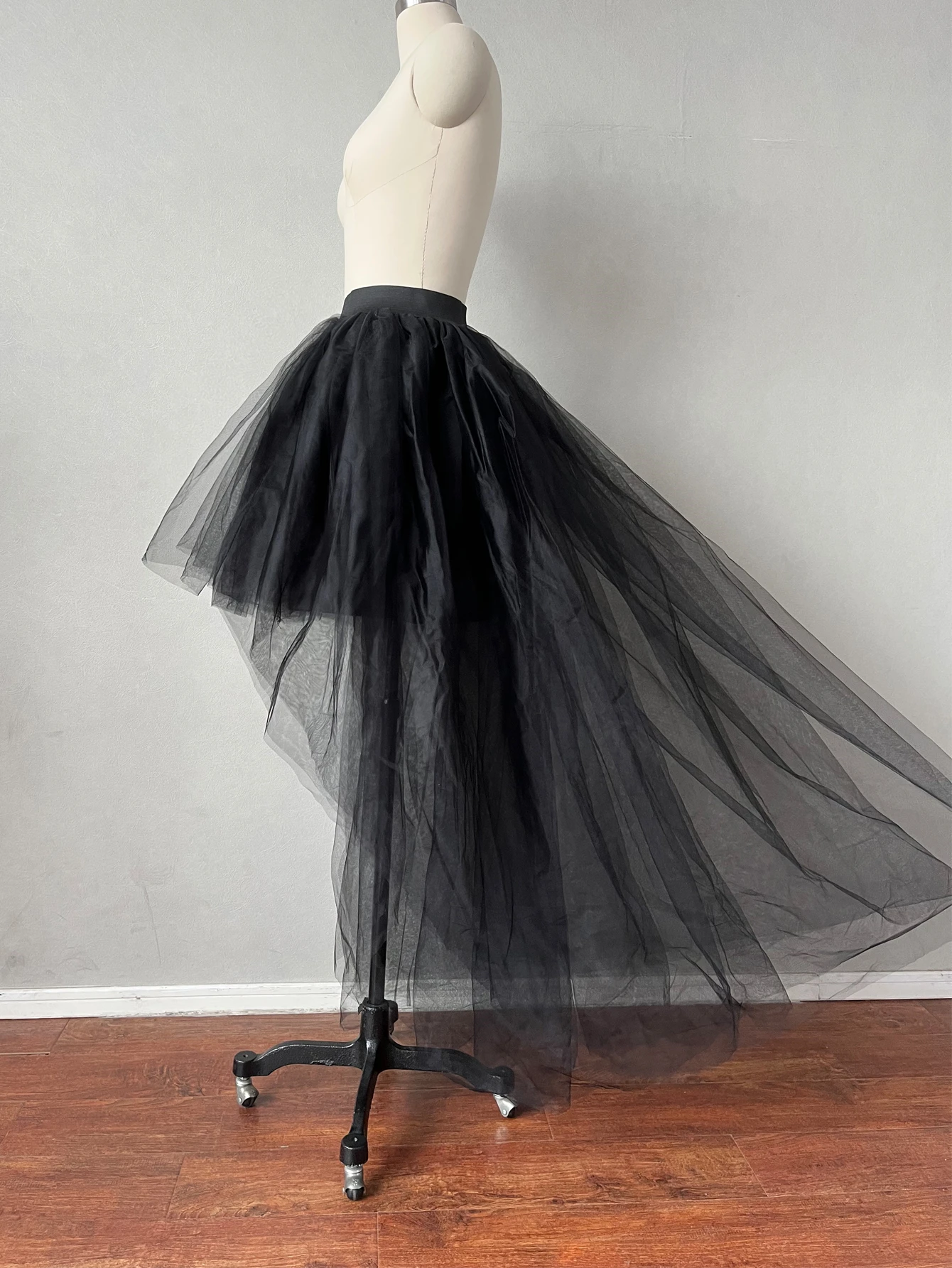 White Detachable Tulle Overskirt Skirt Black Elastic Waist Bridal Overlay Wedding Skirt Long Tulle Over Maxi Party Train wedding underskirt,wedding petticoat